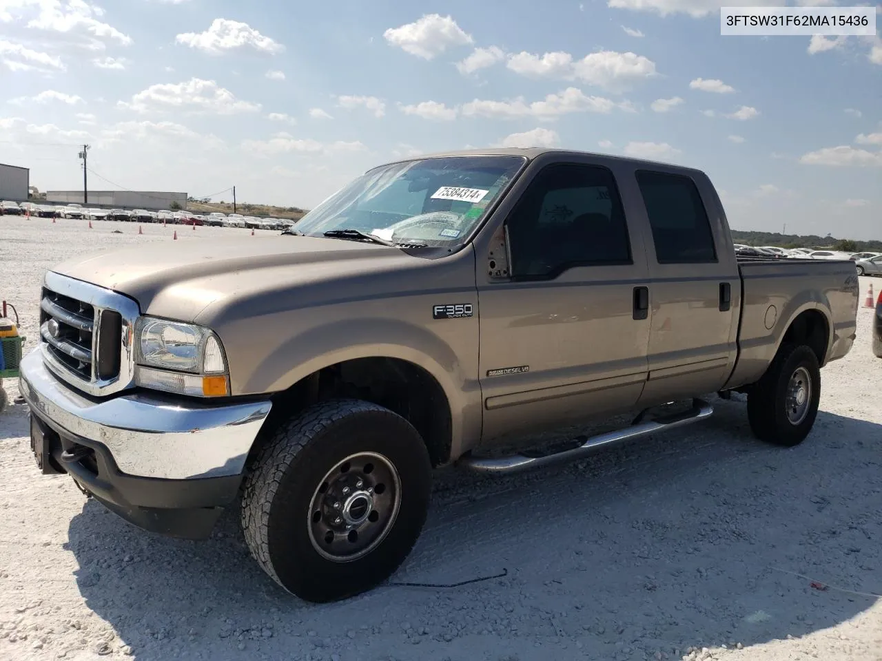 2002 Ford F350 Srw Super Duty VIN: 3FTSW31F62MA15436 Lot: 75384314