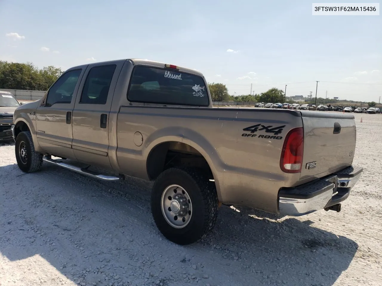 2002 Ford F350 Srw Super Duty VIN: 3FTSW31F62MA15436 Lot: 75384314