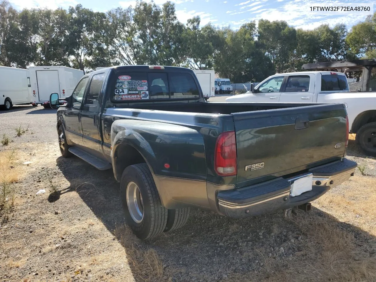 2002 Ford F350 Super Duty VIN: 1FTWW32F72EA48760 Lot: 77123104