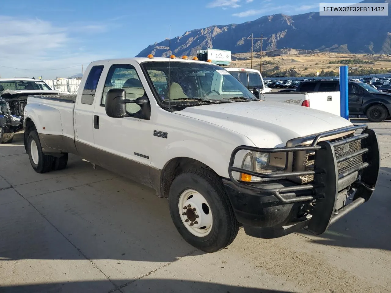 2002 Ford F350 Super Duty VIN: 1FTWX32F32EB11432 Lot: 77193294