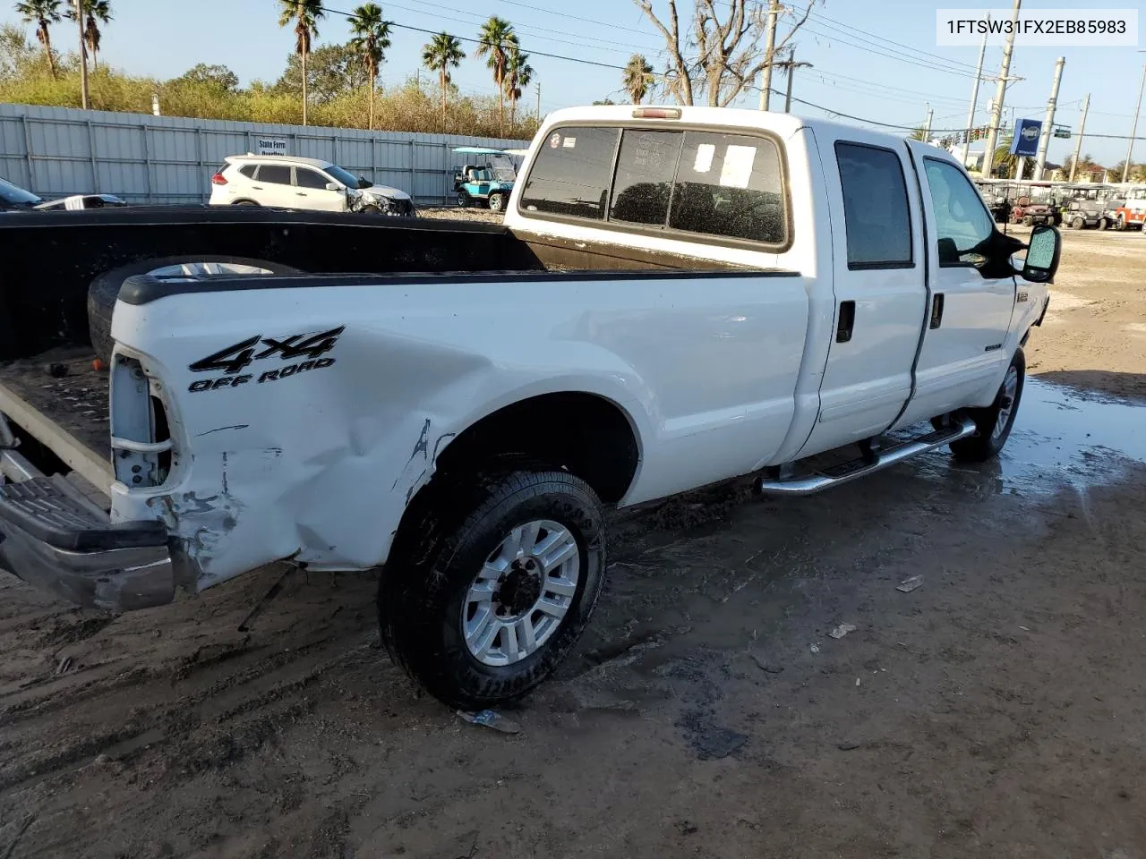 2002 Ford F350 Srw Super Duty VIN: 1FTSW31FX2EB85983 Lot: 77193514