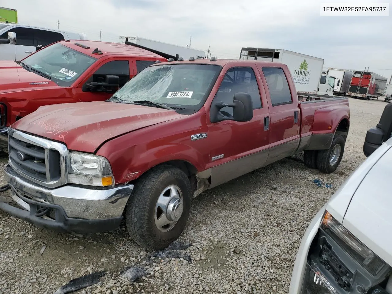 2002 Ford F350 Super Duty VIN: 1FTWW32F52EA95737 Lot: 77413694