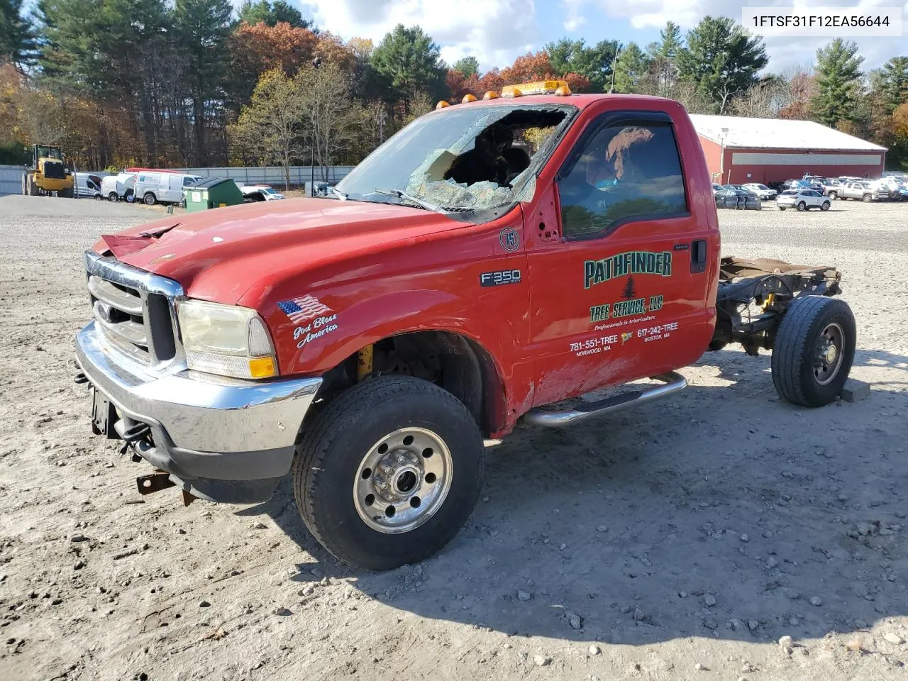 2002 Ford F350 Srw Super Duty VIN: 1FTSF31F12EA56644 Lot: 77646534