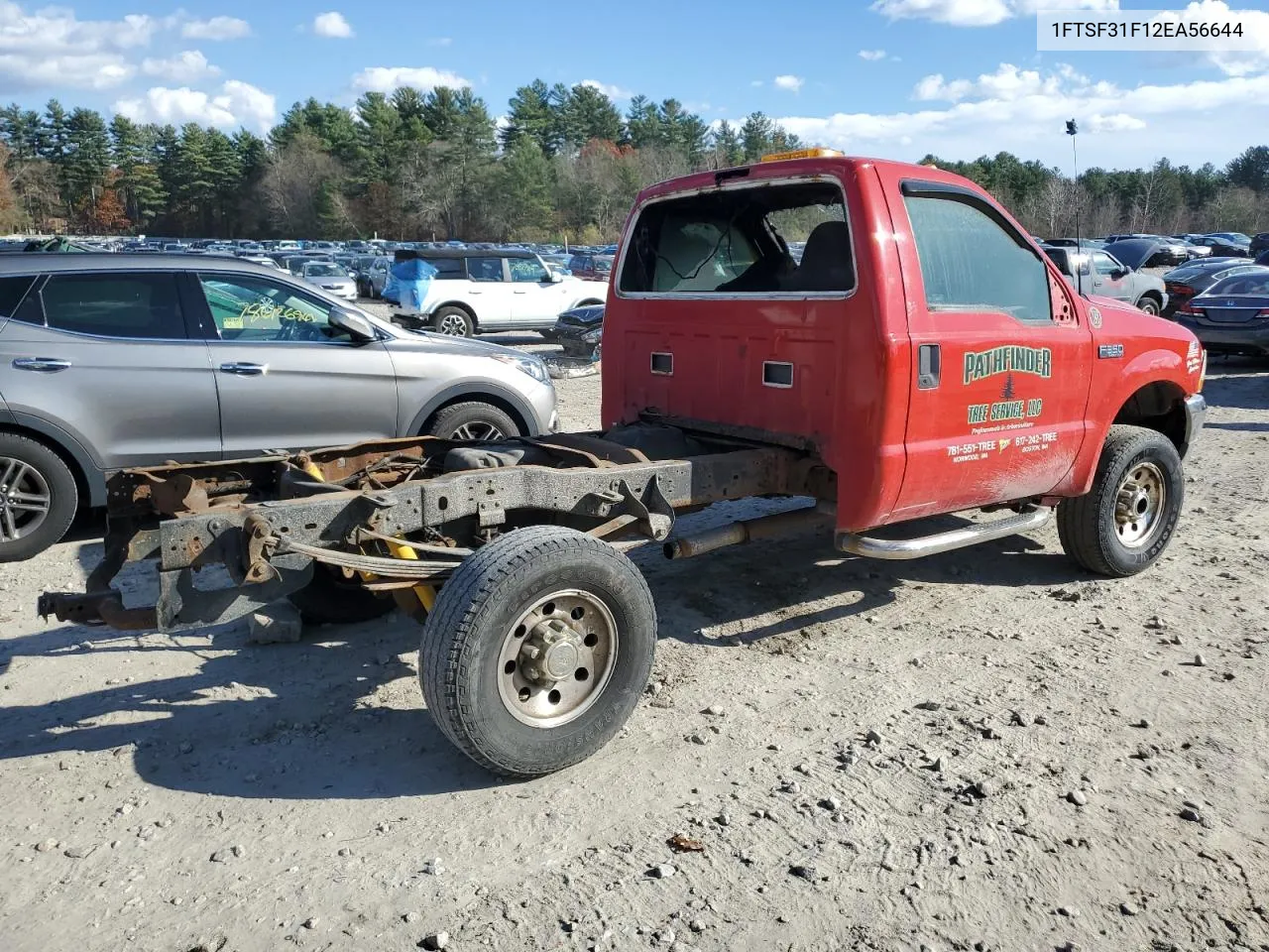 2002 Ford F350 Srw Super Duty VIN: 1FTSF31F12EA56644 Lot: 77646534