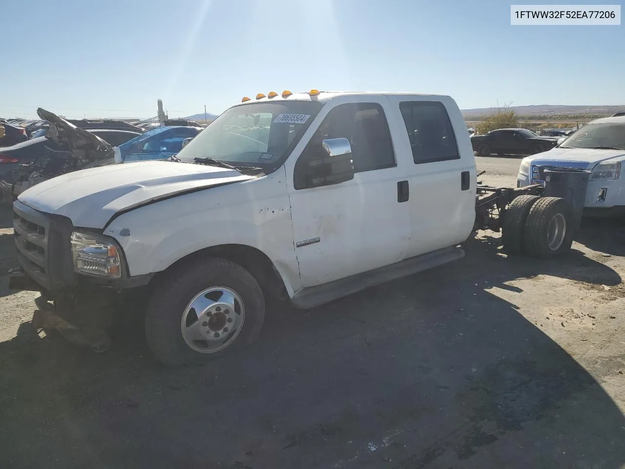 2002 Ford F350 Super Duty VIN: 1FTWW32F52EA77206 Lot: 78695504