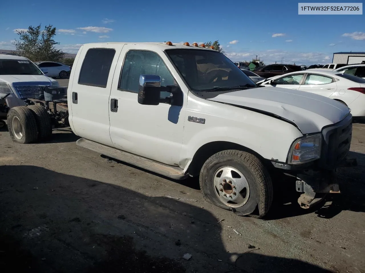 2002 Ford F350 Super Duty VIN: 1FTWW32F52EA77206 Lot: 78695504