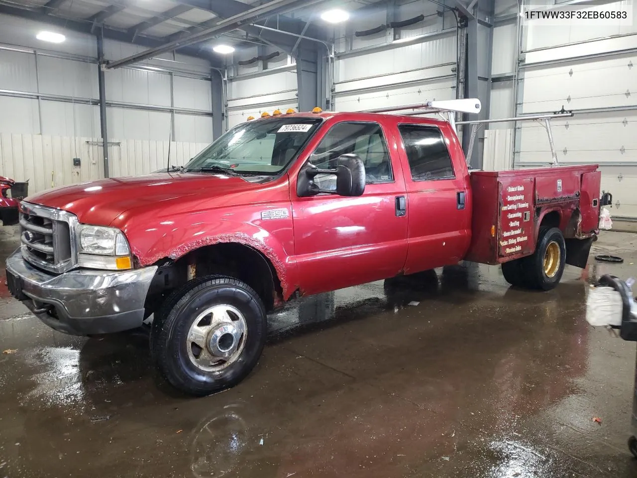 2002 Ford F350 Super Duty VIN: 1FTWW33F32EB60583 Lot: 79736524