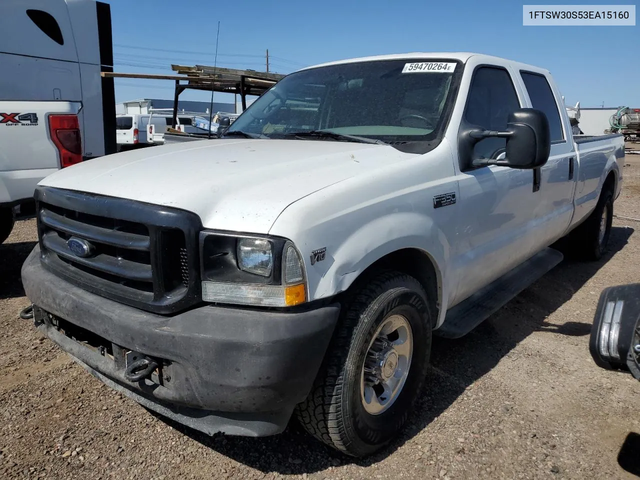 2003 Ford F350 Srw Super Duty VIN: 1FTSW30S53EA15160 Lot: 59470264