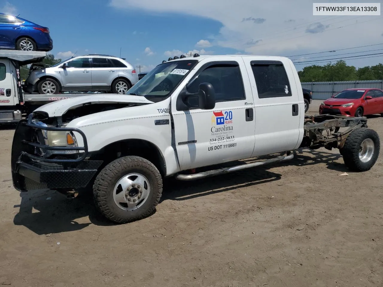 2003 Ford F350 Super Duty VIN: 1FTWW33F13EA13308 Lot: 61151514