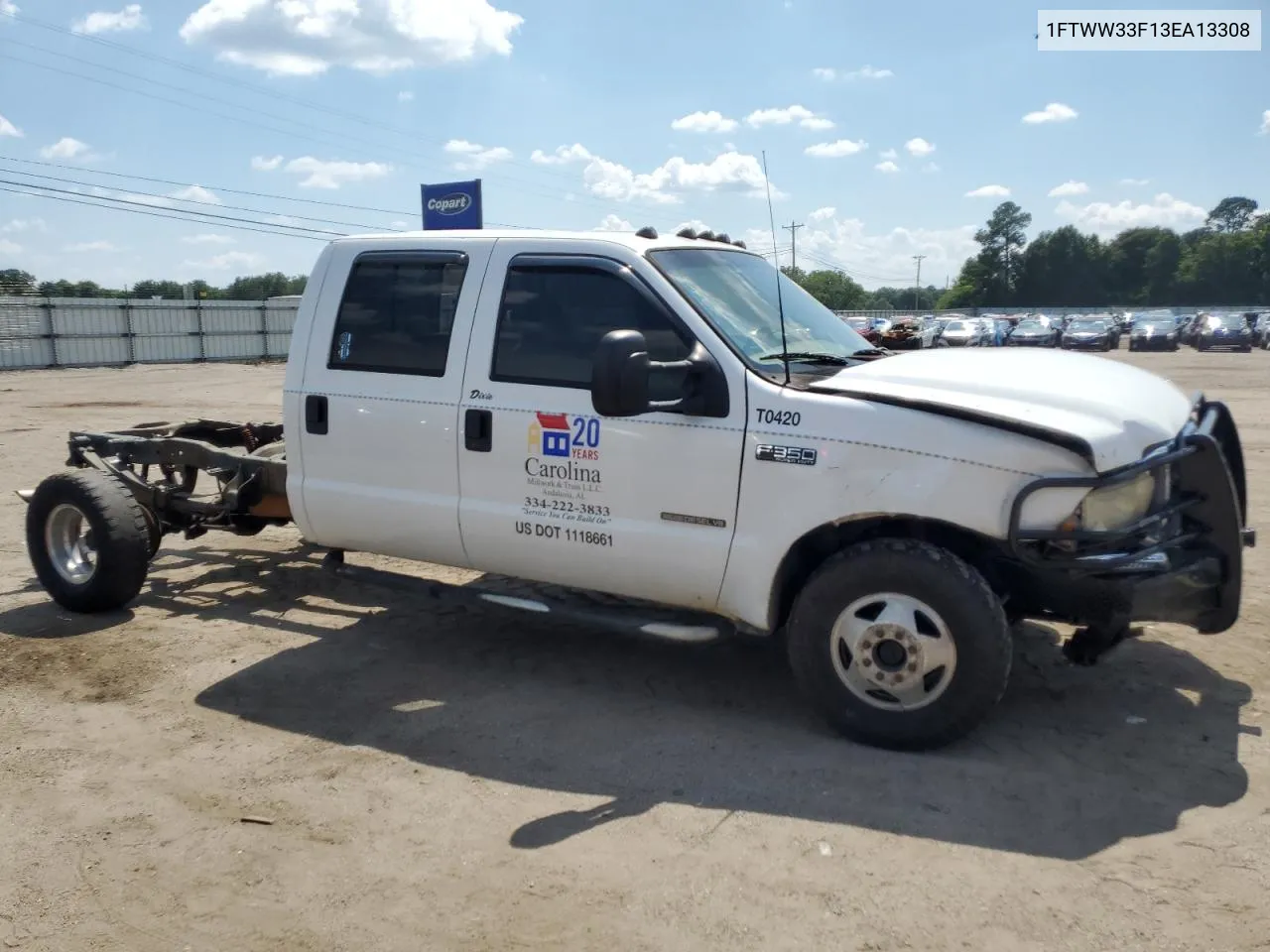 2003 Ford F350 Super Duty VIN: 1FTWW33F13EA13308 Lot: 61151514