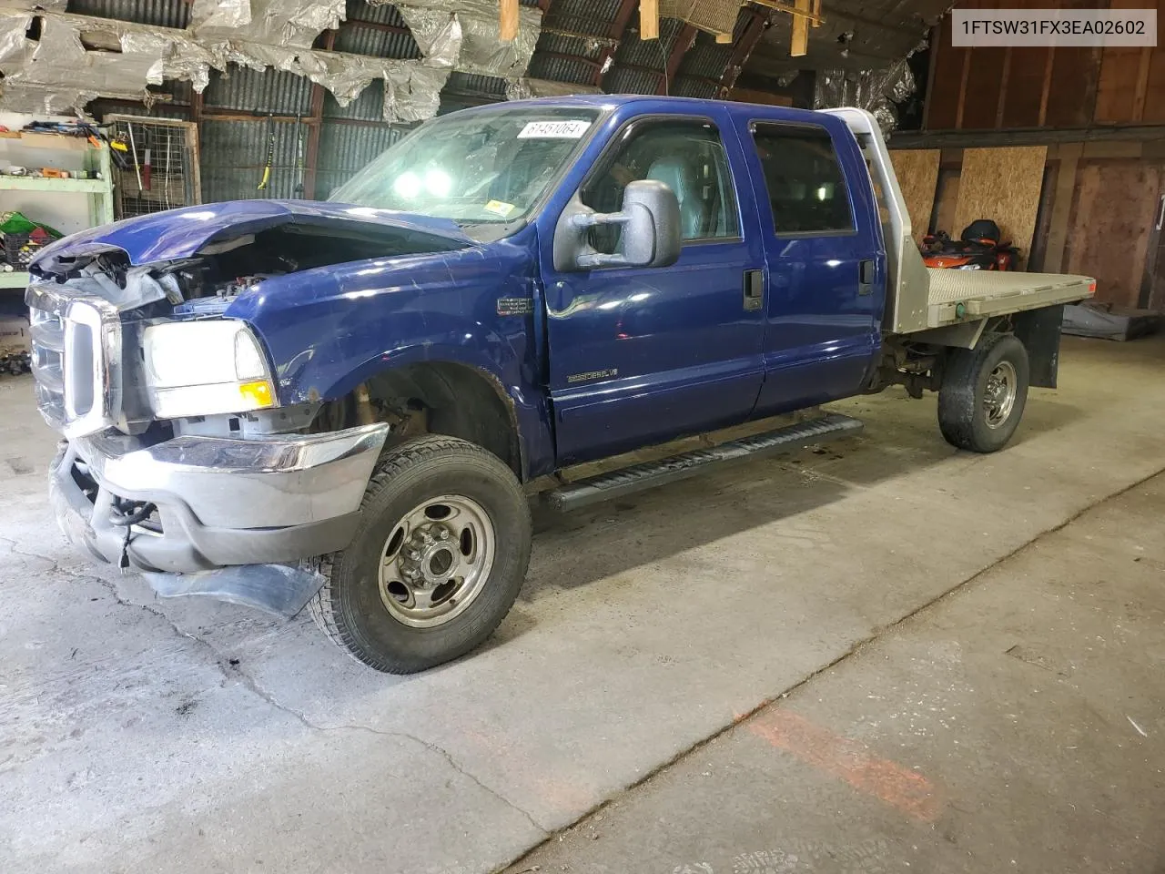 2003 Ford F350 Srw Super Duty VIN: 1FTSW31FX3EA02602 Lot: 61451064