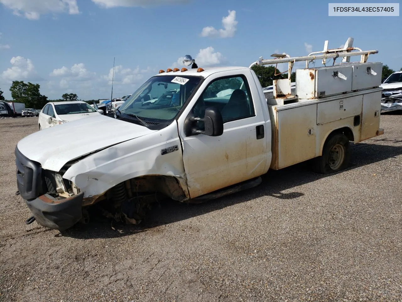 2003 Ford F350 Srw Super Duty VIN: 1FDSF34L43EC57405 Lot: 64419064