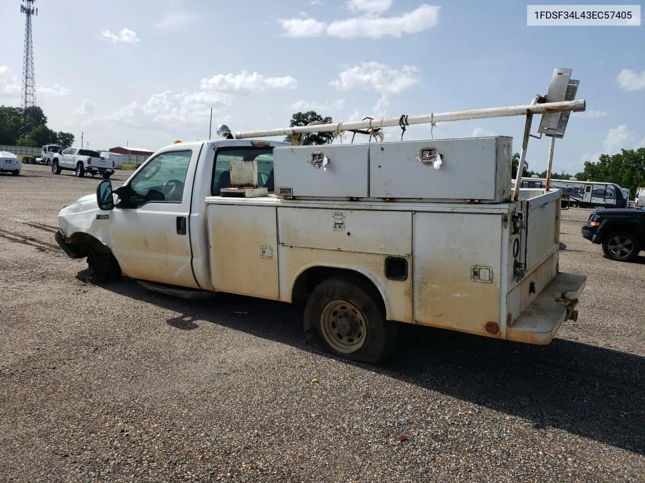 2003 Ford F350 Srw Super Duty VIN: 1FDSF34L43EC57405 Lot: 64419064