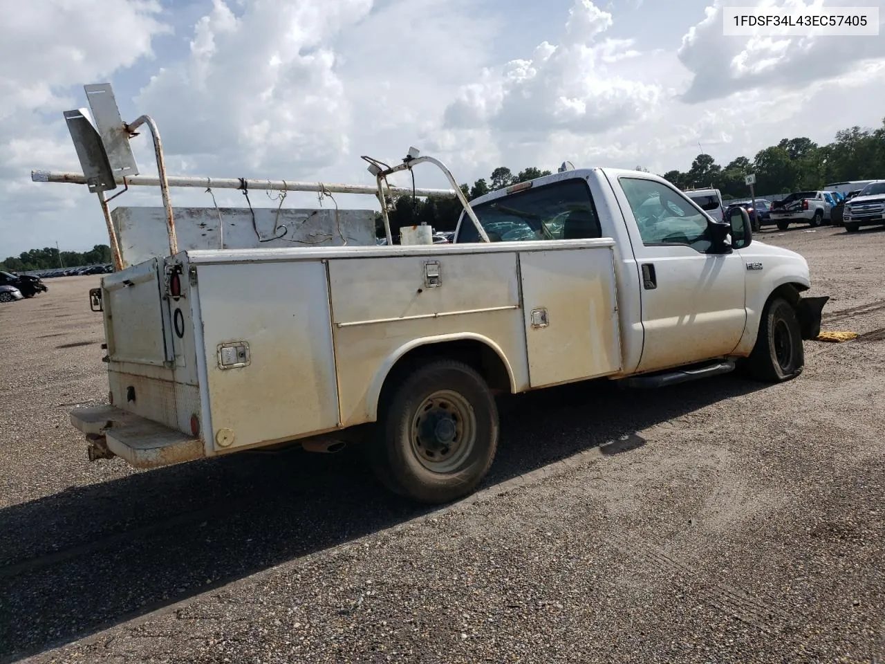 2003 Ford F350 Srw Super Duty VIN: 1FDSF34L43EC57405 Lot: 64419064