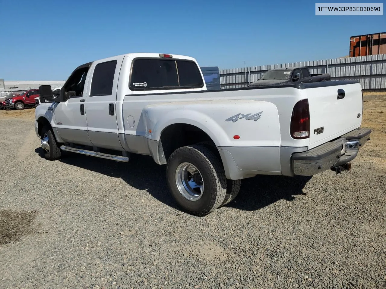 2003 Ford F350 Super Duty VIN: 1FTWW33P83ED30690 Lot: 67362994