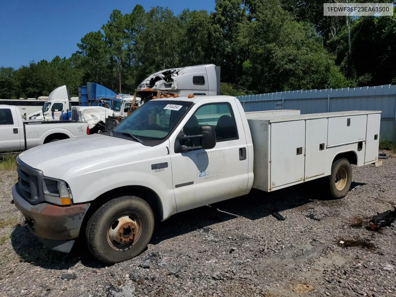 2003 Ford F350 Super Duty VIN: 1FDWF36F23EA63500 Lot: 67444594