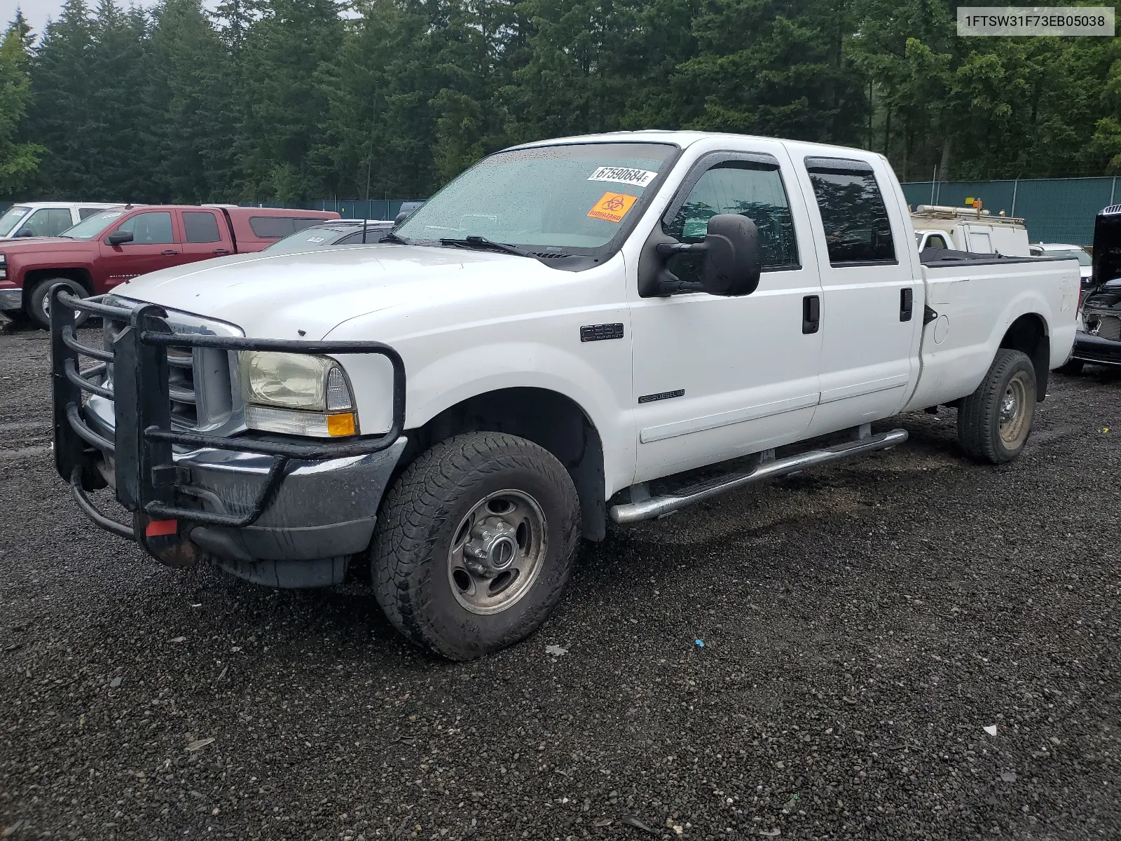 2003 Ford F350 Srw Super Duty VIN: 1FTSW31F73EB05038 Lot: 67590684