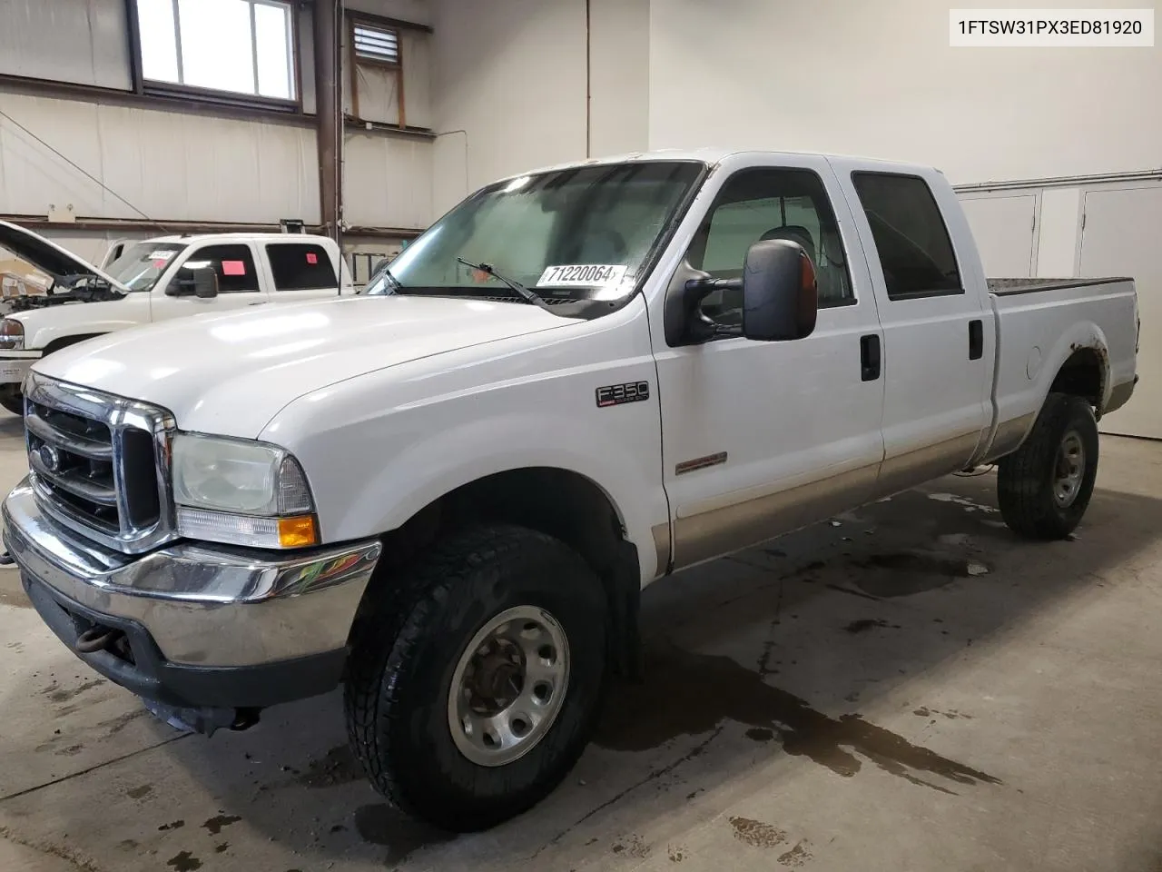 2003 Ford F350 Srw Super Duty VIN: 1FTSW31PX3ED81920 Lot: 71220064