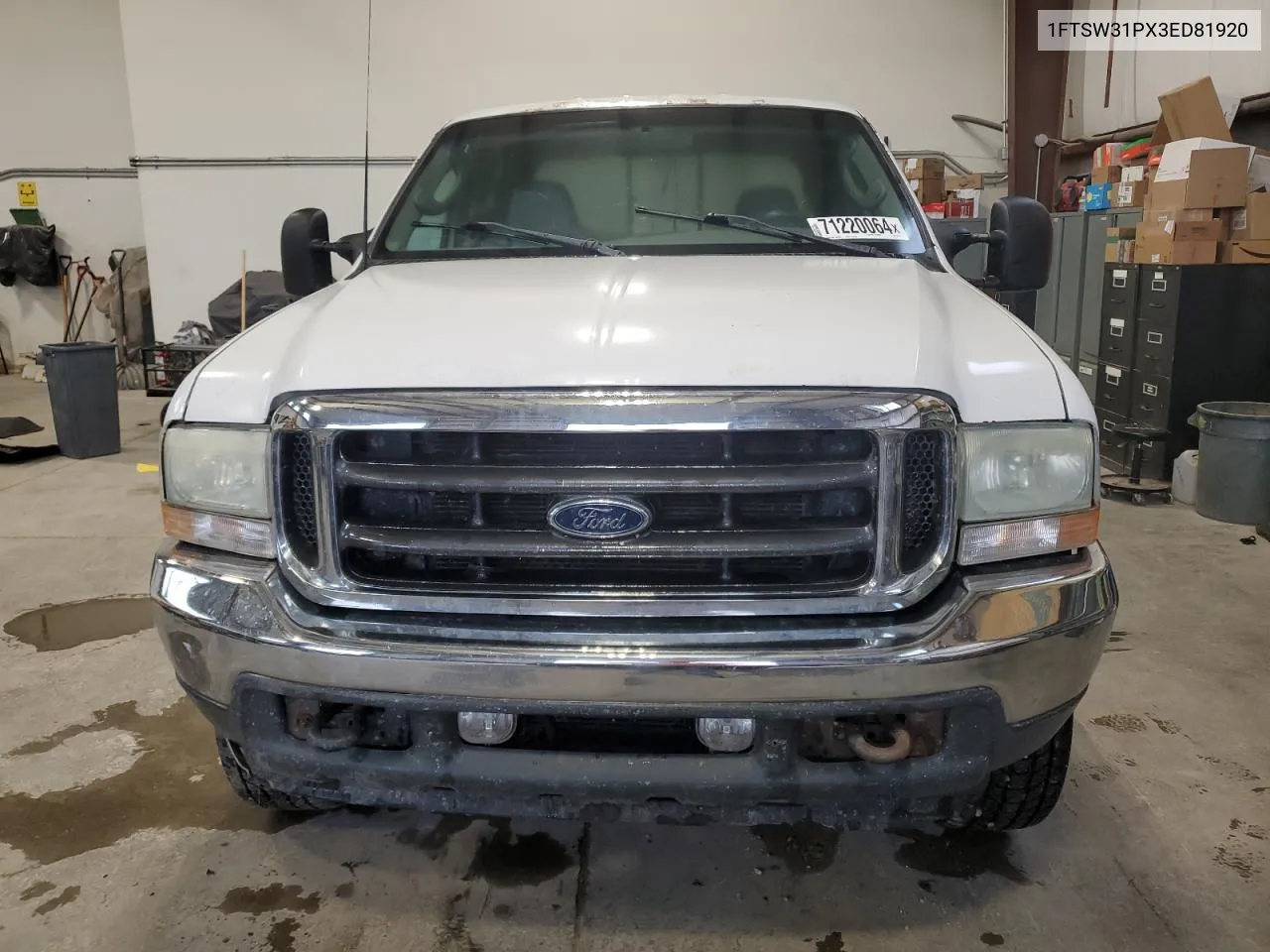 2003 Ford F350 Srw Super Duty VIN: 1FTSW31PX3ED81920 Lot: 71220064