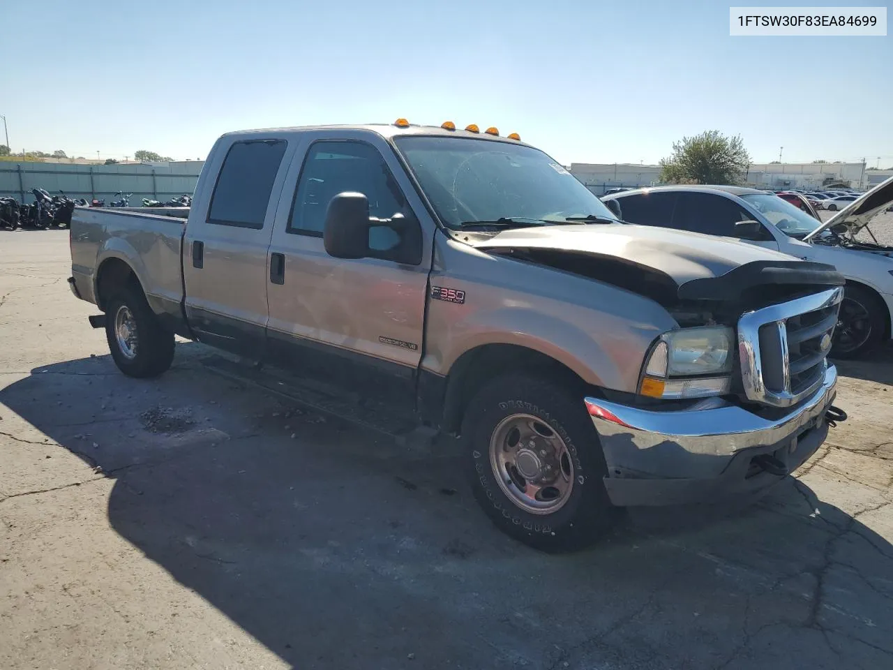 2003 Ford F350 Srw Super Duty VIN: 1FTSW30F83EA84699 Lot: 72604414