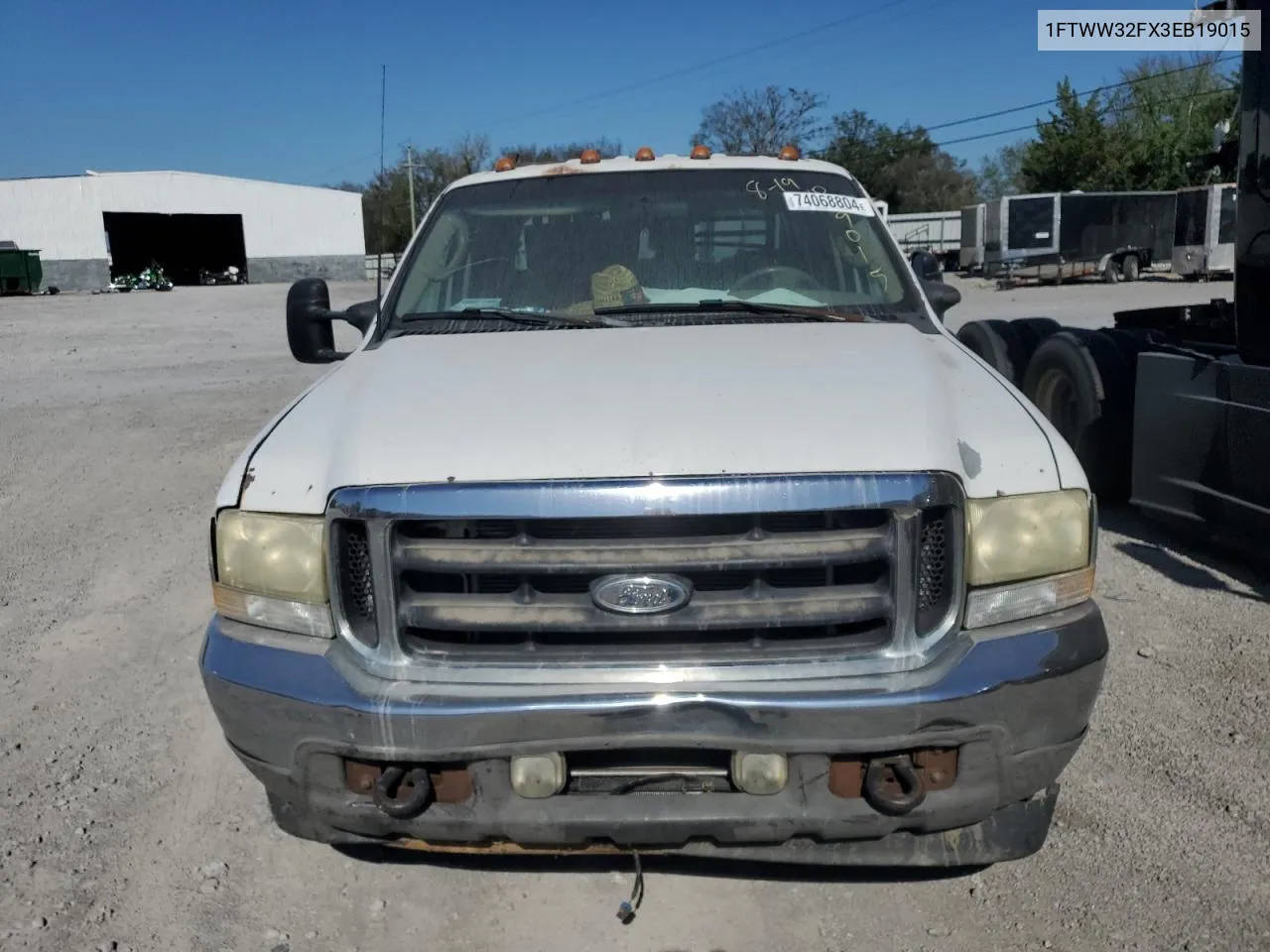 2003 Ford F350 Super Duty VIN: 1FTWW32FX3EB19015 Lot: 74068804