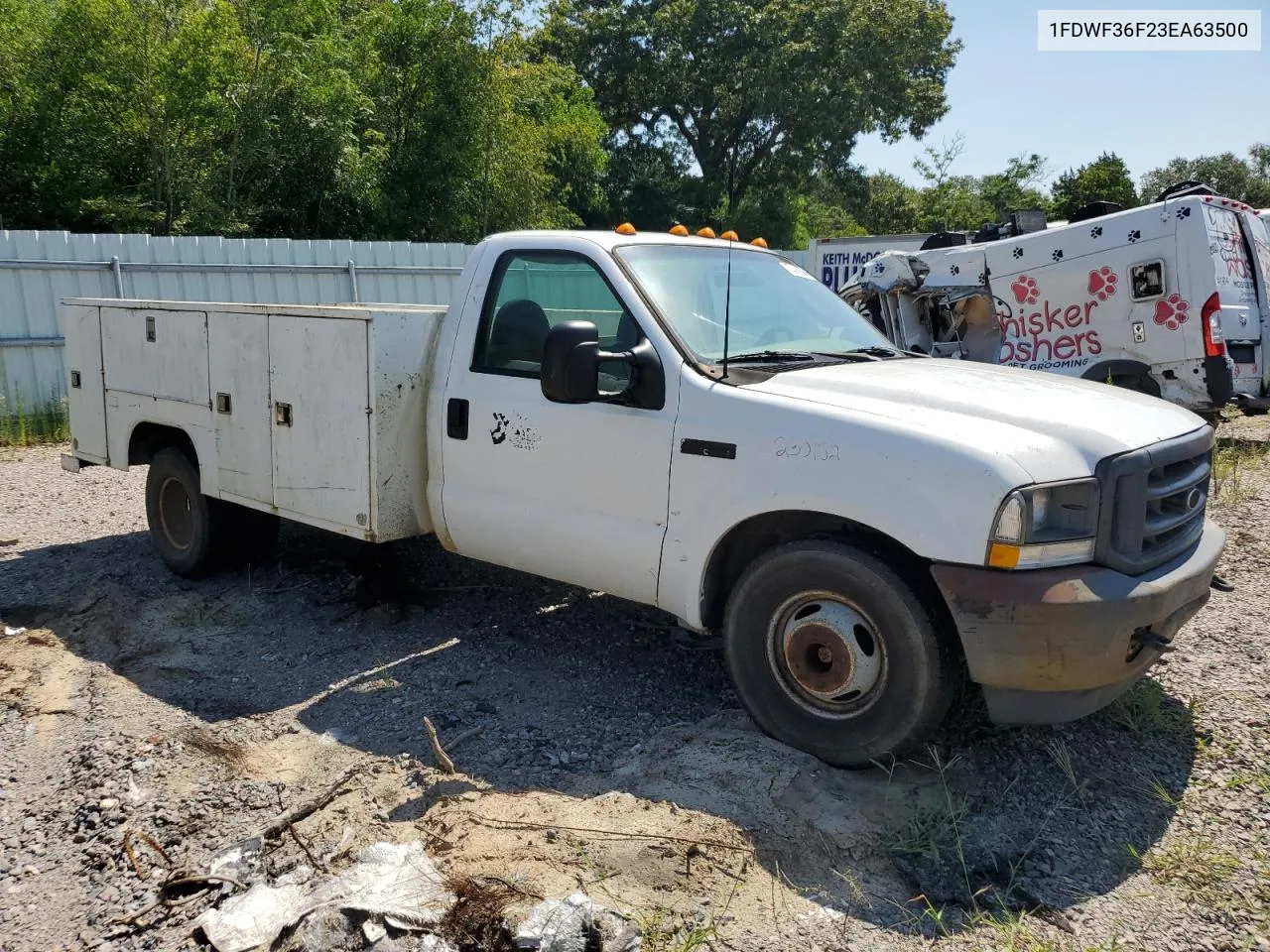 2003 Ford F350 Super Duty VIN: 1FDWF36F23EA63500 Lot: 75816014