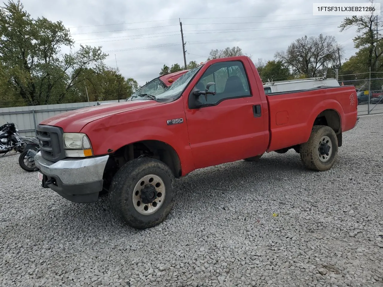 2003 Ford F350 Srw Super Duty VIN: 1FTSF31LX3EB21286 Lot: 75825074