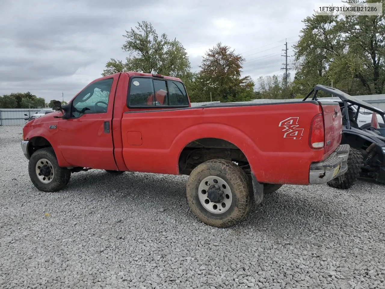 2003 Ford F350 Srw Super Duty VIN: 1FTSF31LX3EB21286 Lot: 75825074