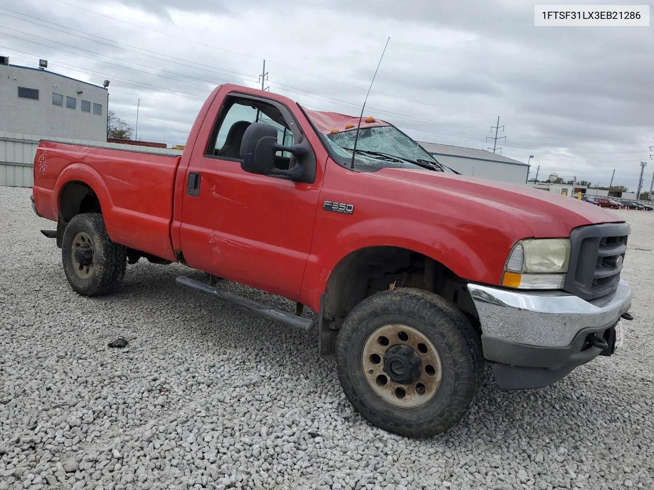 2003 Ford F350 Srw Super Duty VIN: 1FTSF31LX3EB21286 Lot: 75825074