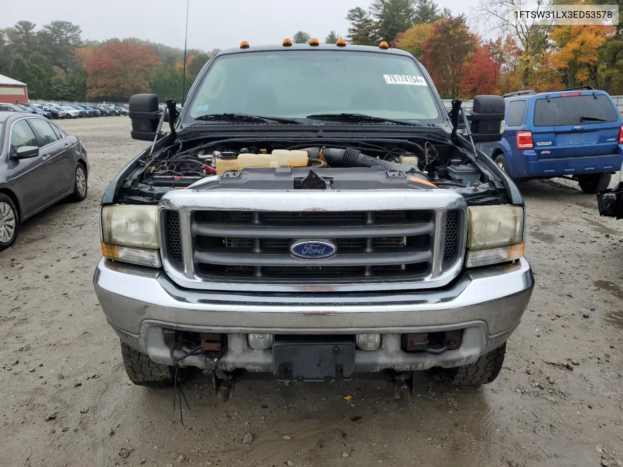 2003 Ford F350 Srw Super Duty VIN: 1FTSW31LX3ED53578 Lot: 76174154