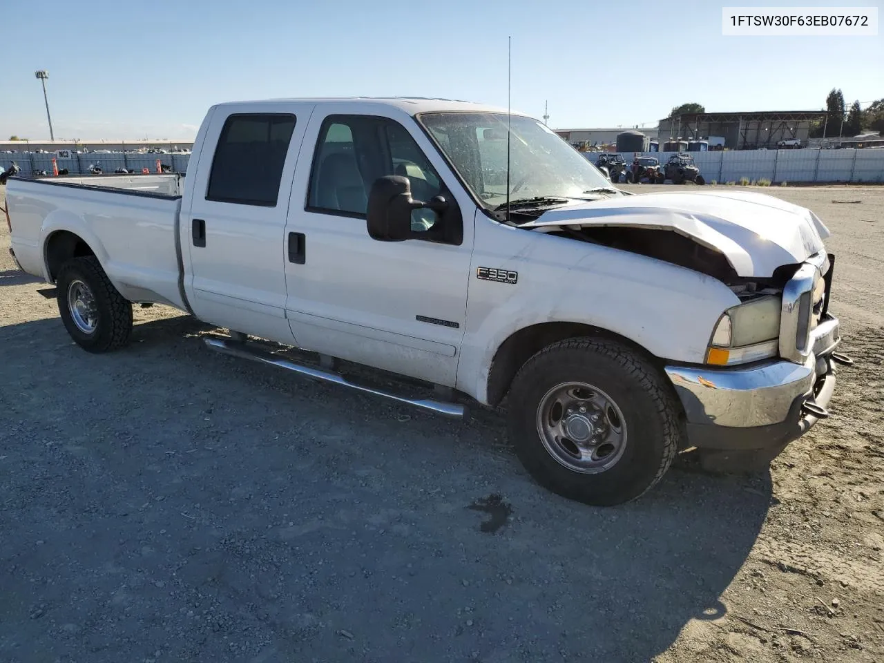 2003 Ford F350 Srw Super Duty VIN: 1FTSW30F63EB07672 Lot: 76659184