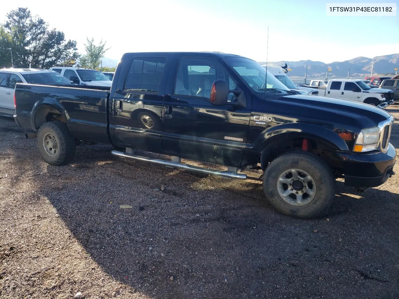 2003 Ford F350 Srw Super Duty VIN: 1FTSW31P43EC81182 Lot: 76911904