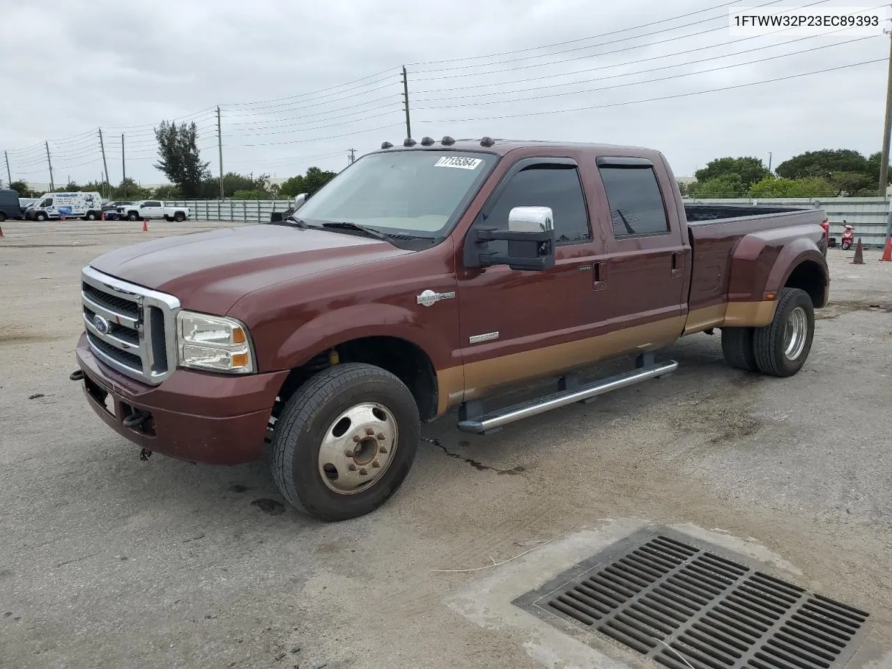 2003 Ford F350 Super Duty VIN: 1FTWW32P23EC89393 Lot: 77135364