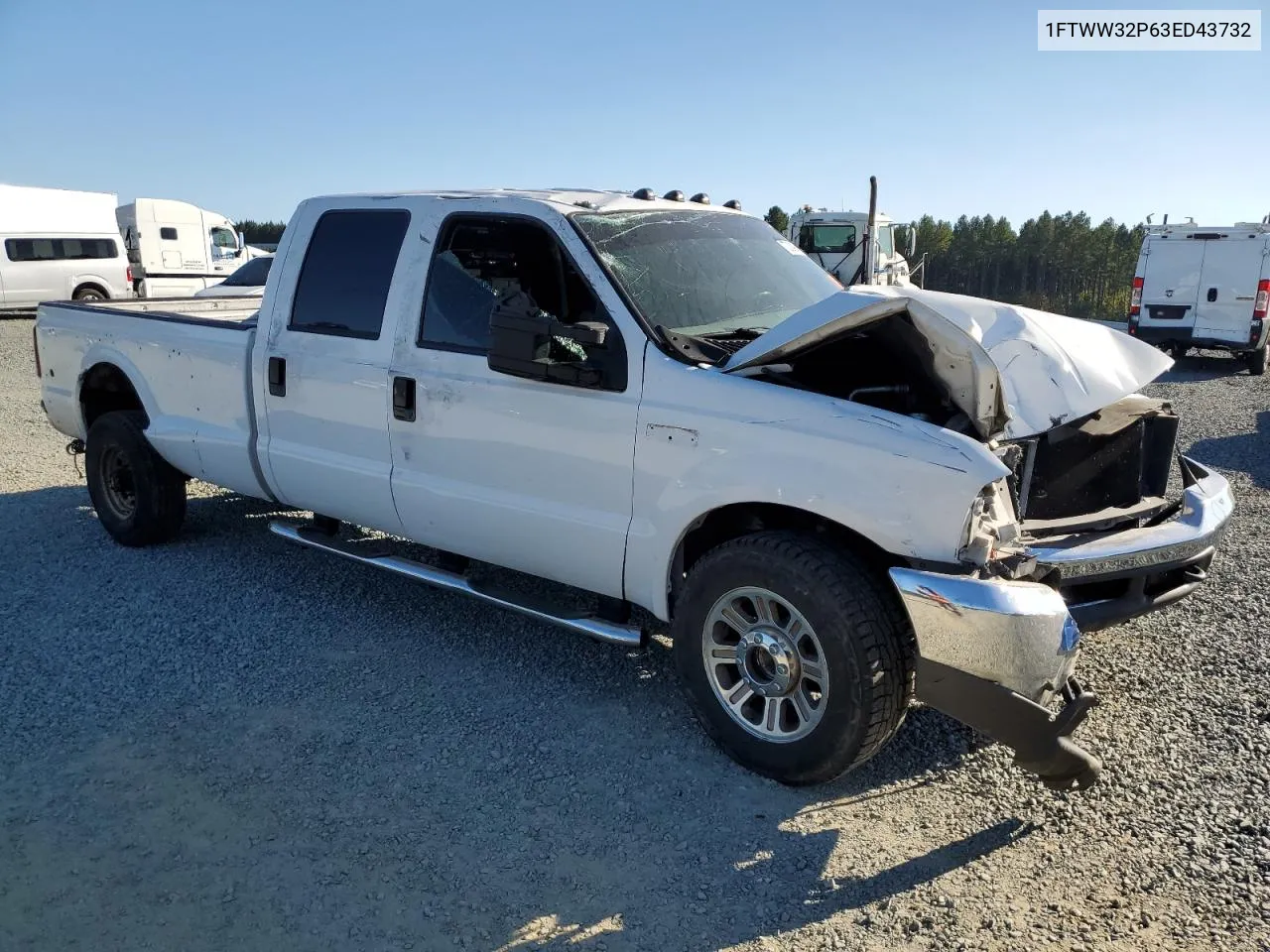 2003 Ford F350 Super Duty VIN: 1FTWW32P63ED43732 Lot: 77338994