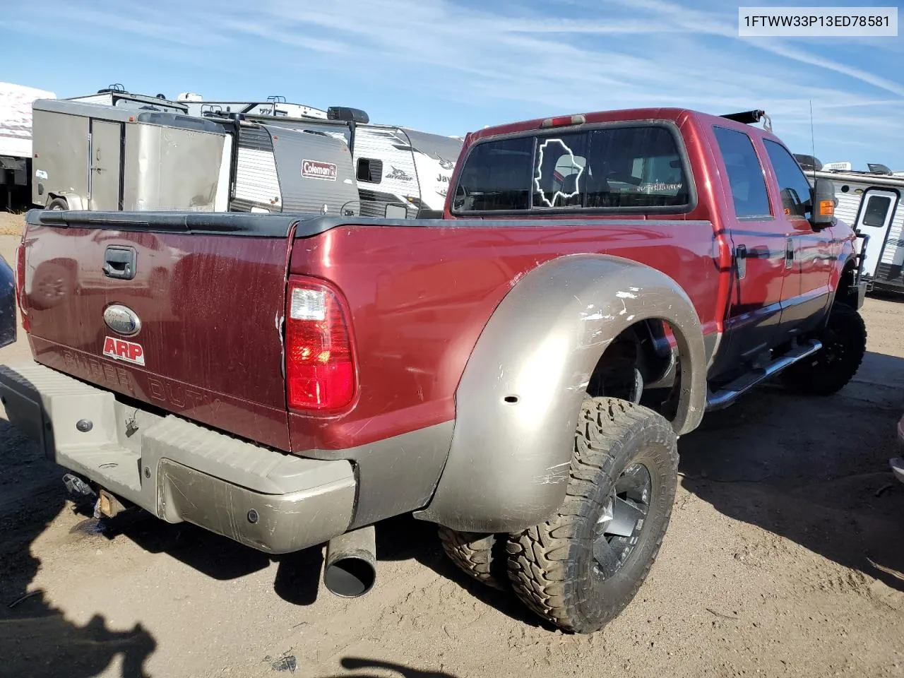 2003 Ford F350 Super Duty VIN: 1FTWW33P13ED78581 Lot: 77344564