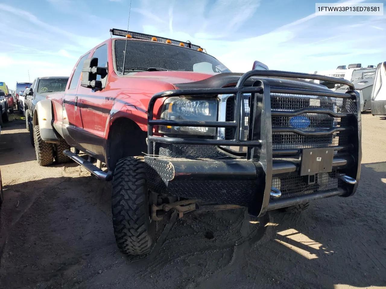 2003 Ford F350 Super Duty VIN: 1FTWW33P13ED78581 Lot: 77344564