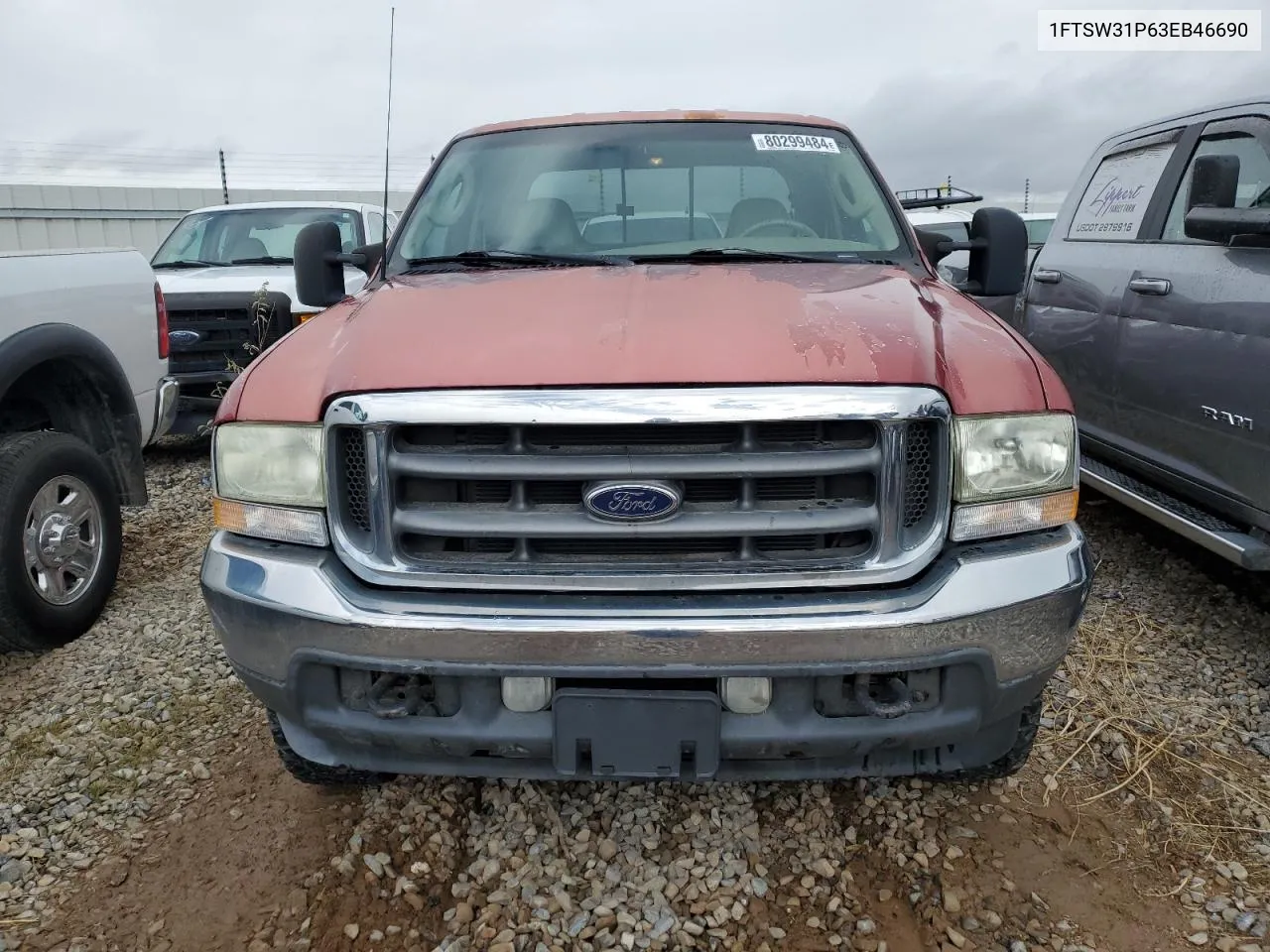 2003 Ford F350 Srw Super Duty VIN: 1FTSW31P63EB46690 Lot: 80299484