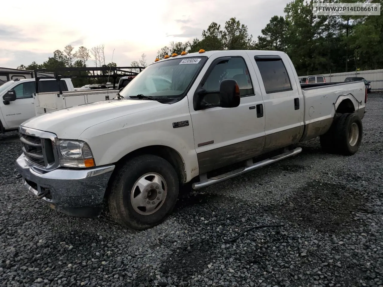 2004 Ford F350 Super Duty VIN: 1FTWW32P14ED86618 Lot: 62309054