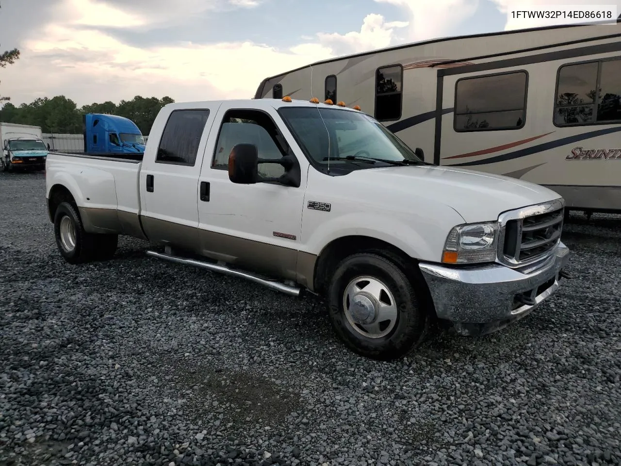 2004 Ford F350 Super Duty VIN: 1FTWW32P14ED86618 Lot: 62309054