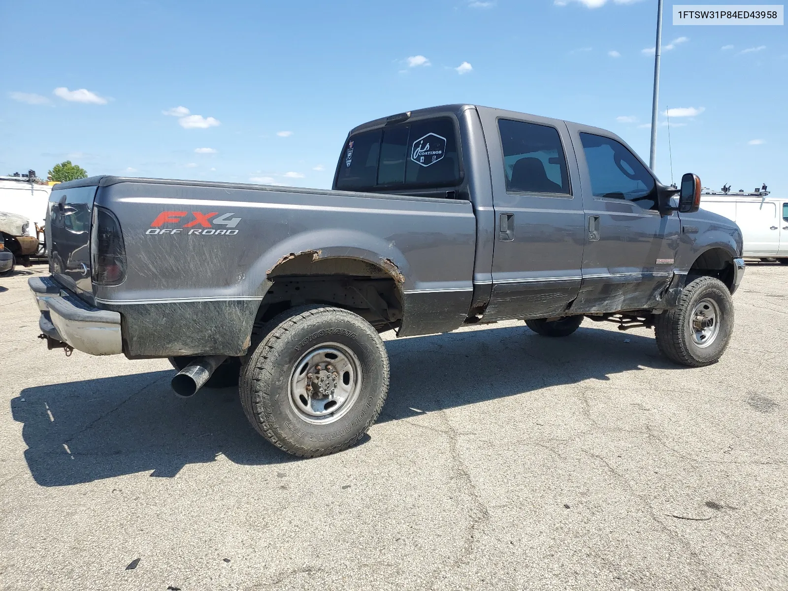 2004 Ford F350 Srw Super Duty VIN: 1FTSW31P84ED43958 Lot: 62909814