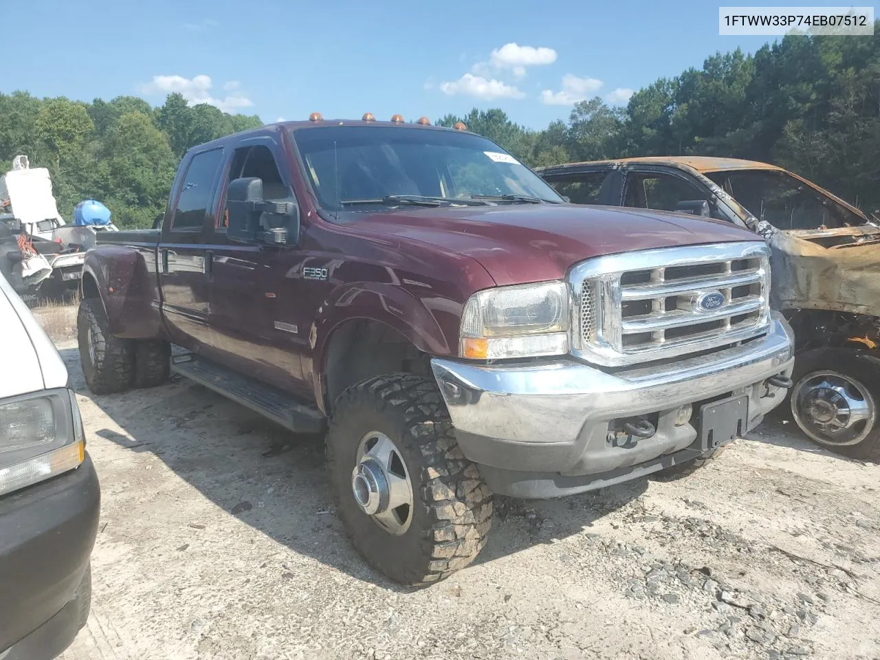 2004 Ford F350 Super Duty VIN: 1FTWW33P74EB07512 Lot: 66934314