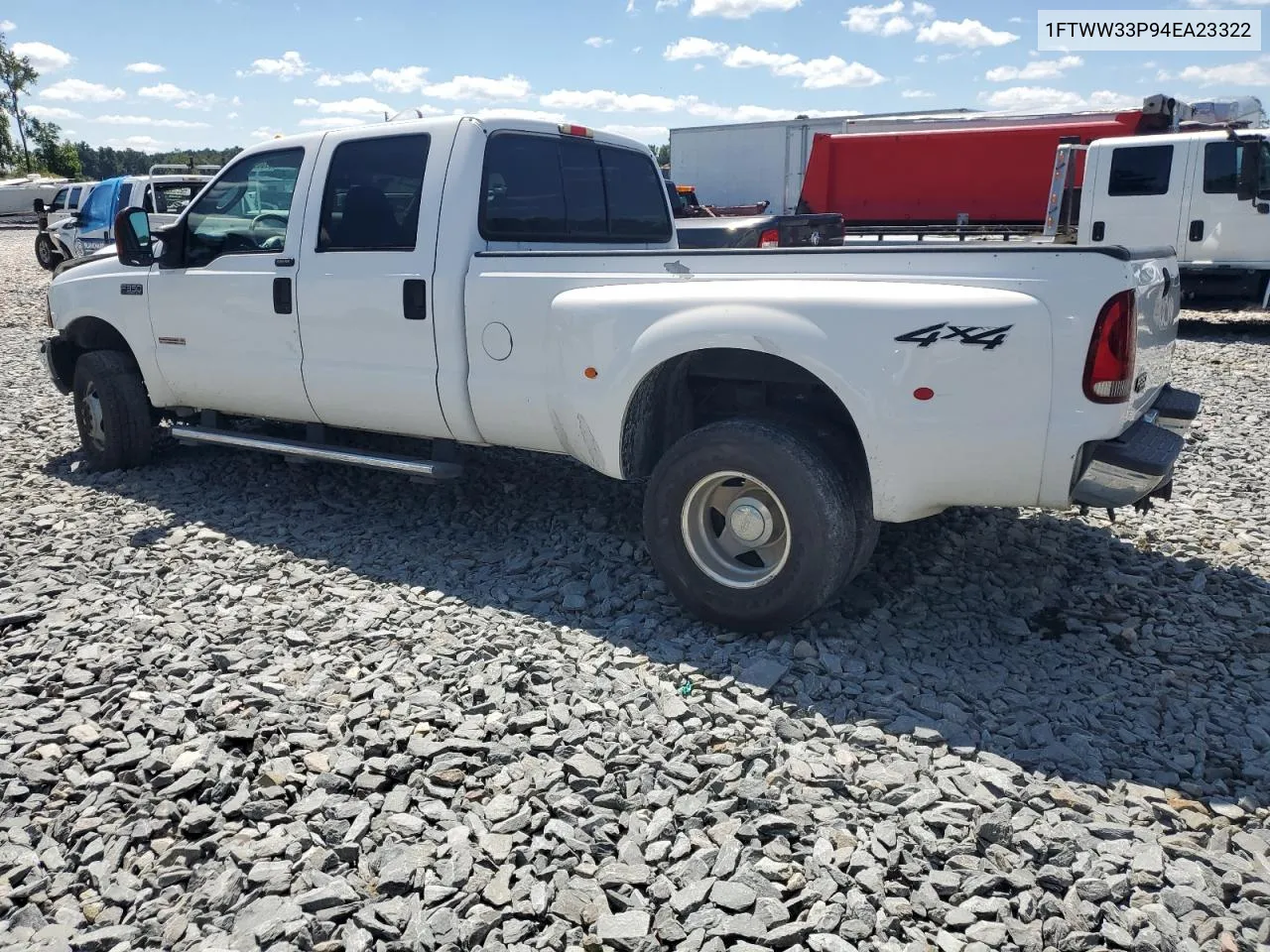 2004 Ford F350 Super Duty VIN: 1FTWW33P94EA23322 Lot: 69009614