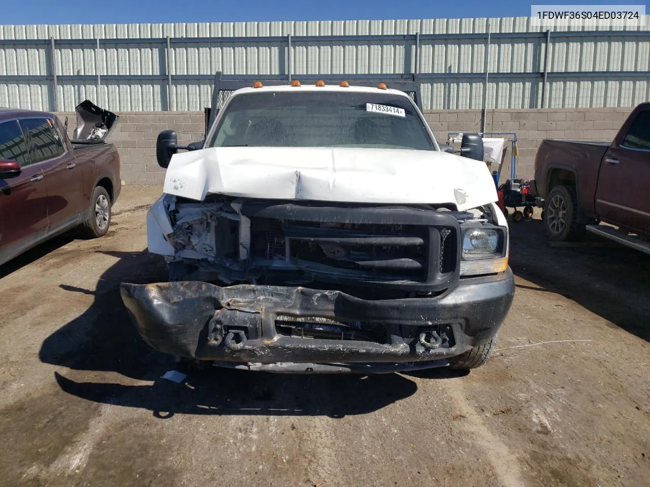 2004 Ford F350 Super Duty VIN: 1FDWF36S04ED03724 Lot: 71833414