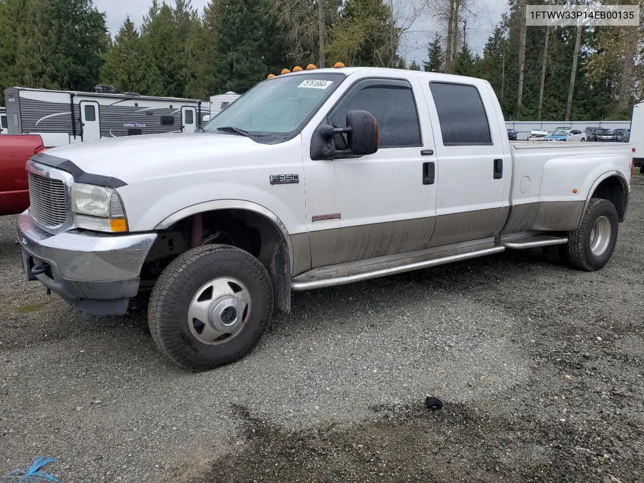 2004 Ford F350 Super Duty VIN: 1FTWW33P14EB00135 Lot: 75761664