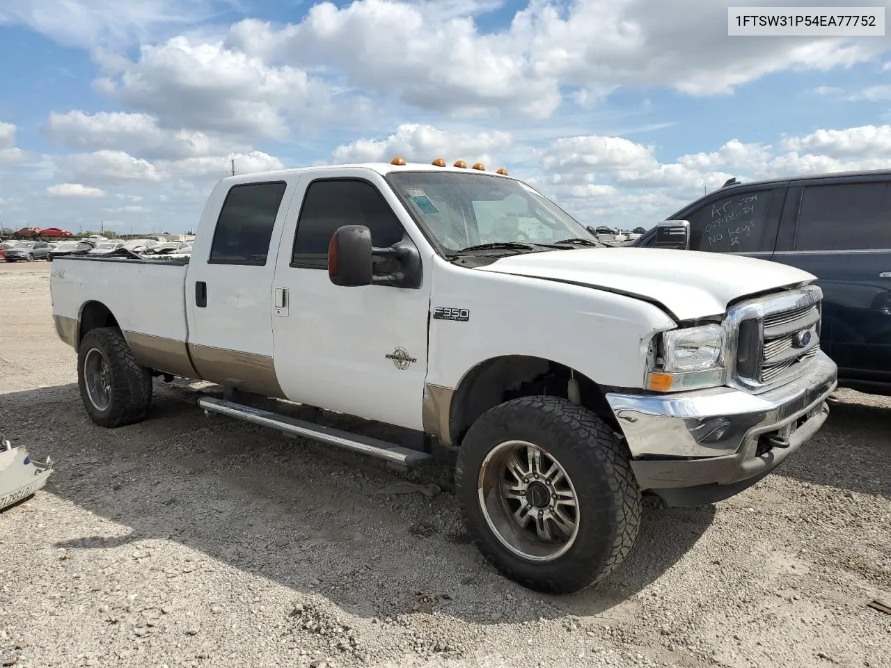 2004 Ford F350 Srw Super Duty VIN: 1FTSW31P54EA77752 Lot: 76617784