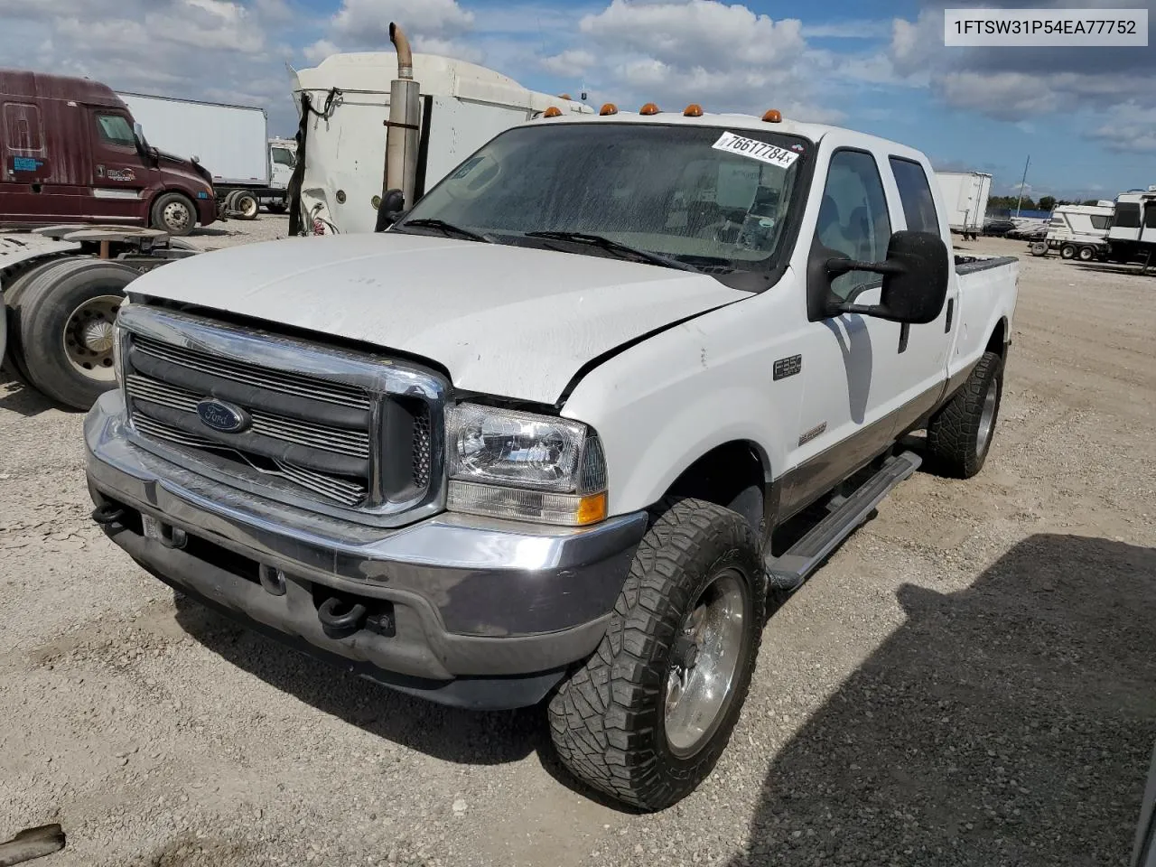 2004 Ford F350 Srw Super Duty VIN: 1FTSW31P54EA77752 Lot: 76617784