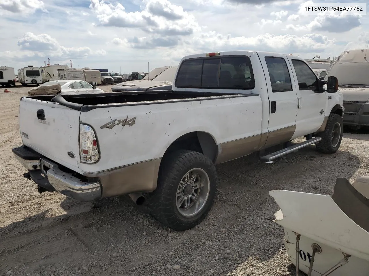 2004 Ford F350 Srw Super Duty VIN: 1FTSW31P54EA77752 Lot: 76617784