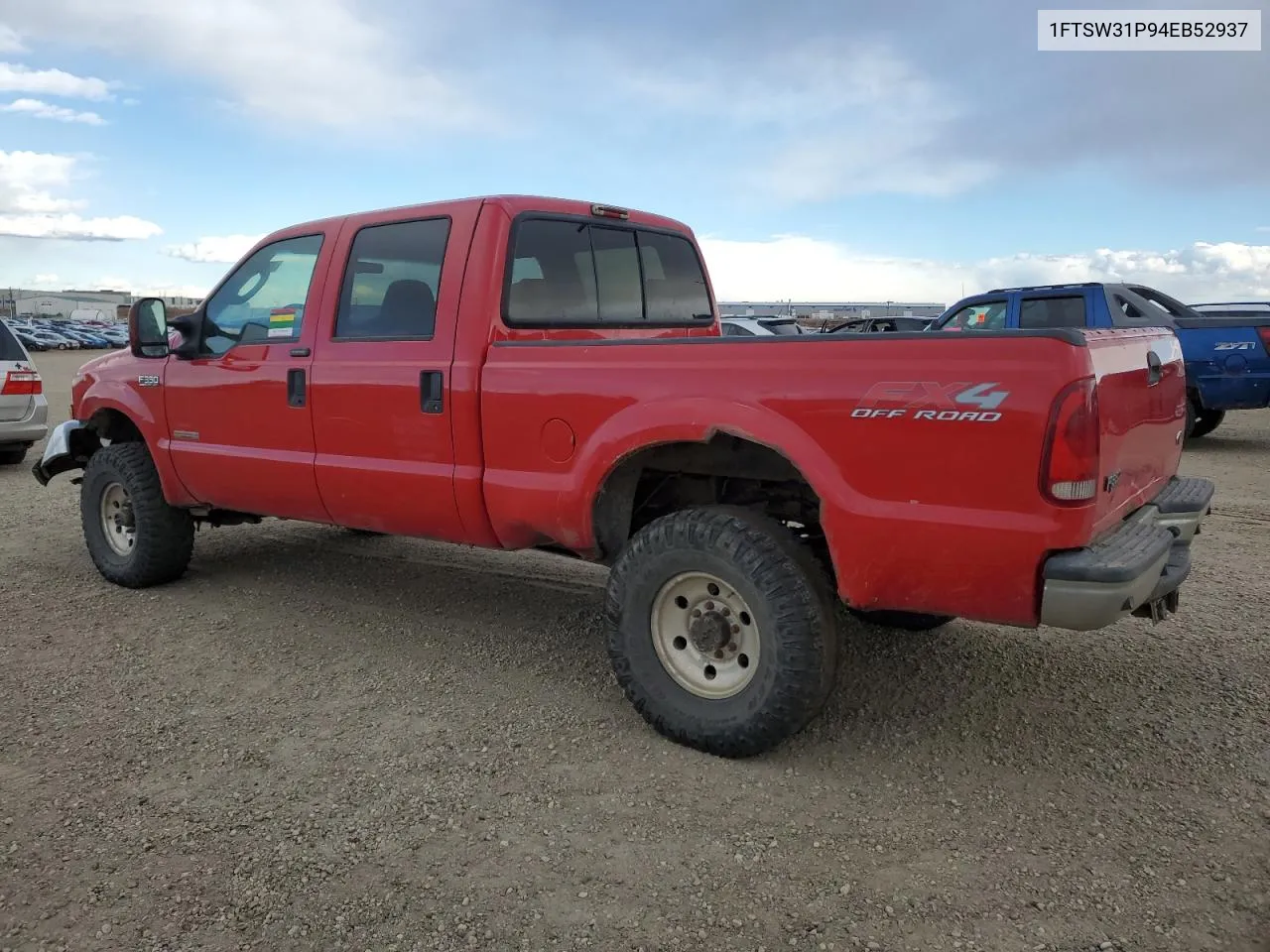 2004 Ford F350 Srw Super Duty VIN: 1FTSW31P94EB52937 Lot: 77085974