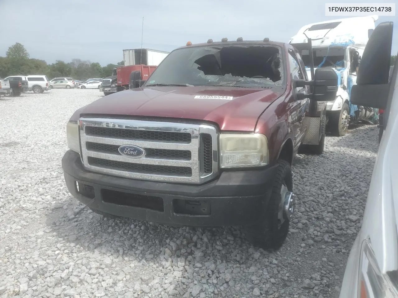 2005 Ford F350 Super Duty VIN: 1FDWX37P35EC14738 Lot: 68855544