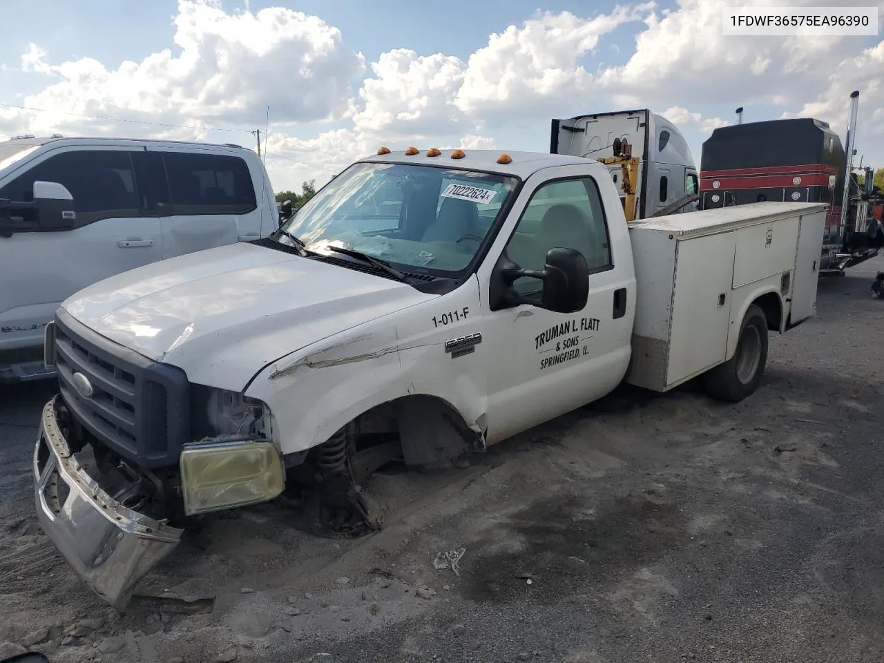 2005 Ford F350 Super Duty VIN: 1FDWF36575EA96390 Lot: 70222624